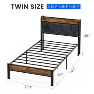 阿尔贝托双人床框架，配有充电站和 LED 灯  50%OFF