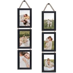QUTREY 4×6英寸黑色六宫格竖版拼图相框套装 40%OFF