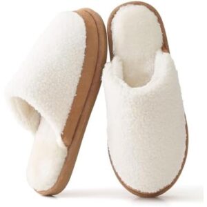 摇粒绒拼接记忆棉女式室内拖鞋(1双) 55%OFF