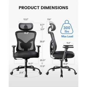 NOBLEWELL Ergonomic Office Chair with Padded Lumbar Support 58%OFF