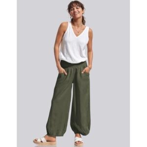 女士亚麻阔腿裤 50%OFF