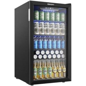EUHOMY Mini Fridge/3.2立方数字控温饮料柜 50%OFF