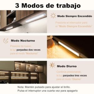 6只装8英寸磁吸充电双色橱柜感应灯(6只/磁吸充电) 70%OFF