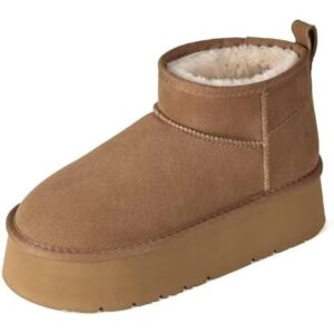 OOW/女款真麂皮短款厚底靴 55%OFF