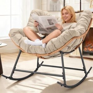 户外舒适摇椅，配有厚实坐垫  40%OFF