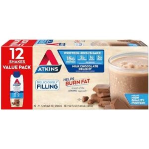 Atkins/12瓶15g高蛋白巧克力饮 42%OFF