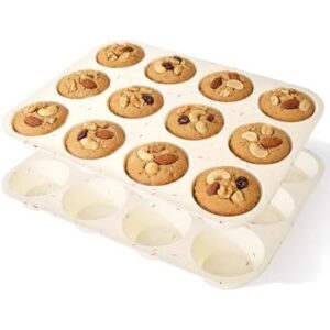 硅胶松饼模具，用于烘焙，不粘材质，2 件装  50%OFF