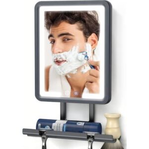 LED加热防雾淋浴镜 (三档调光 / 360° 旋转 / 免打孔) 55%OFF