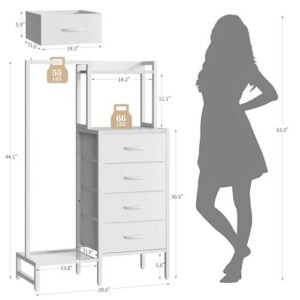 白色带挂架小衣柜 50%OFF