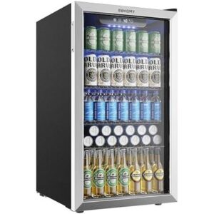 EUHOMY Mini Fridge/3.2立方数字控温饮料柜 50%OFF