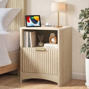 木质床头柜配充电装置  50%OFF
