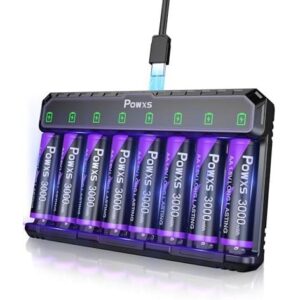 POWXS 可充电 AA 电池套装，配 USB-C 充电器 47%OFF