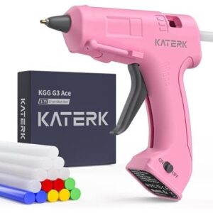 Katerk 3.7V(90秒速热/15支胶棒)无线迷你热熔胶枪套装（粉色） 56%OFF