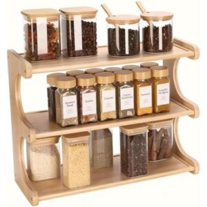 三层竹制调料架 (台面 / 橱柜 /pantry) 50%OFF