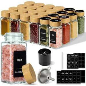 带竹盖玻璃方罐调料套装 50%OFF