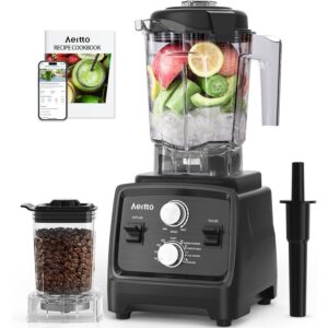 Aeitto Blenders for Kitchen with 1800W Motor, 68Oz. Large Capacity, 2-in-1 Blender & Grinder Combo, BPA-Free Countertop Professional Blender for Smoothies, Ice Crush, Frozen Drinks, Black  -74%