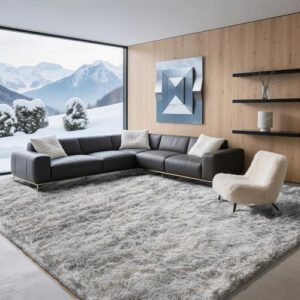 8'x10'（扎染浅灰/柔软长毛卧室地毯） 39%OFF