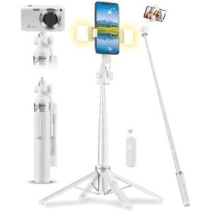 53英寸带补光灯四脚自拍杆三脚架 50%OFF