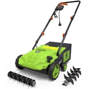 2-in-1/13寸4档可折草坪梳草机 48%OFF