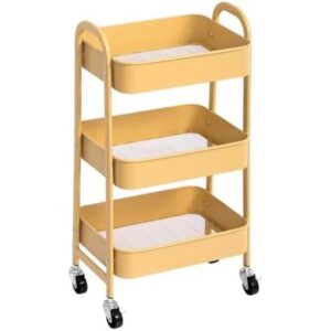 AGTEK 三层滚动推车，配有可锁定轮子  66%OFF