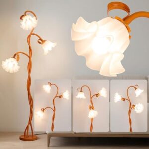 三色温(可调颈/装饰花)落地护眼灯 40%OFF