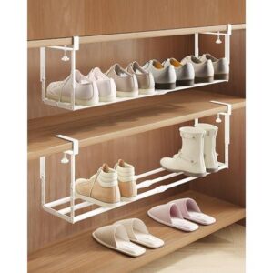 2 个可扩展的鞋架收纳盒，适用于橱柜使用 50%OFF