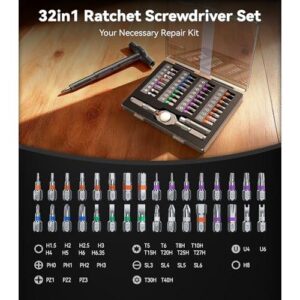 32 位合一 T 型磁性棘轮螺丝刀套装  51%OFF