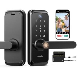 带摄像头和把手的 WiFi 视频智能门锁  63%OFF