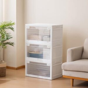 三层101QT(可折叠/带轮)塑料收纳箱 50%OFF