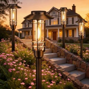 六件套太阳能庭院地灯(防水/暖光) 52%OFF