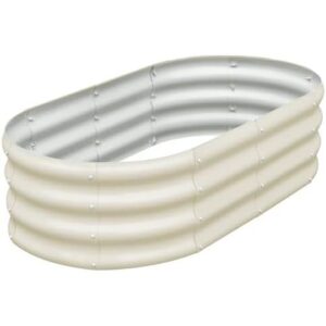 镀锌金属（4x2x1英尺椭圆抬高式）种植箱 49%OFF