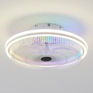 惠旭特现代白色带灯吊扇，配有遥控器、APP及语音控制功能 40%OFF