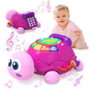 音乐海龟婴儿玩具（适用于 6 - 12 个月的宝宝），12 - 18 个月宝宝爬行玩具 50%OFF