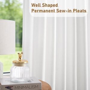 2片(40x90英寸西湖压褶半透窗帘) 70%OFF