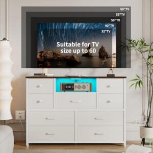 九抽屉(带LED/带插座)卧室储物柜 50%OFF