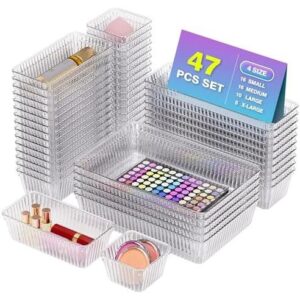 47 PCS/4尺寸透明塑料收纳套装 47%OFF