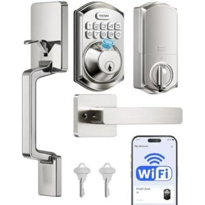 泰赫 特012W-H 型 WiFi 键盘式门锁带把手套装 50%OFF