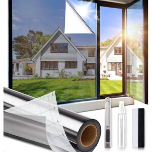 单向隐私窗膜，防晒窗膜含3工具，家用隔热与紫外线窗膜，简易安装 -54%