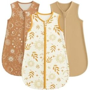 WYTbaby 婴儿睡眠袋 2 套 纯棉婴儿睡眠袋，适用于春夏季节，可拆卸式拉链式婴儿毛毯 50%OFF