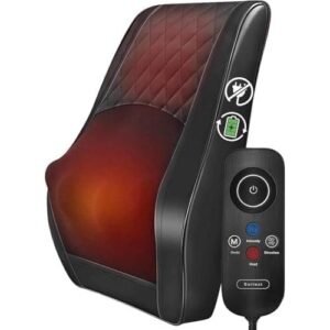 博里瓦特指压背部按摩器，用于缓解疼痛 深层按摩型可移动电动颈部背部按摩器，带有热功能 - 可充电按摩器 腰部加热按摩器，适用于办公室/家庭/汽车 - 男士女士礼品 50%OFF