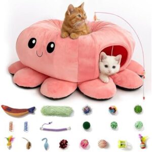 带有 20 个猫咪玩具的猫隧道床 34%OFF