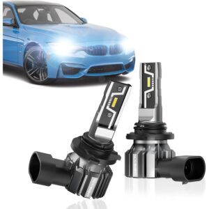 NOVSIGHT 9006 HB4 LED 灯泡 – 500% 20,000LM 超亮 6500K 冷白灯泡，1：1 设计 50000+ 寿命，安装简便，9006 HB4 汽车雾灯，2 件装 -52%