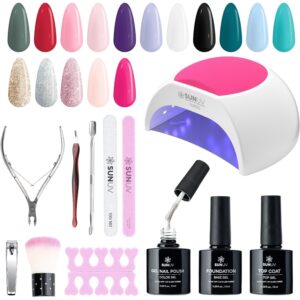 SUNUV 凝胶指甲油套装，含紫外线灯，用于美甲 -60%