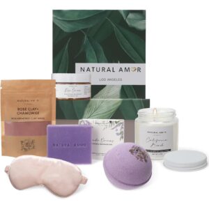 Natural Amor Spa女性礼品套装——6件套自我关怀礼盒，内含手工皂、浴球、蜡烛与护肤品、即赠放松套装 -52%