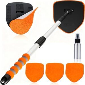 伸缩杆360°旋转(超细纤维)玻璃清洁套装 50%OFF