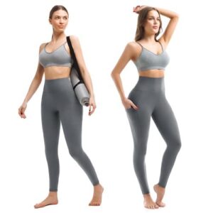 女士高腰(柔软/带口袋)运动紧身裤 50%OFF