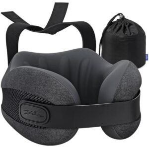 双层记忆棉航空护颈枕(透气绑带款) 50%OFF