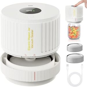 Electric Mason Jar Vacuum Sealer Kit for Wide Mouth and Regular Mouth Mason Jar - White 55%OFF