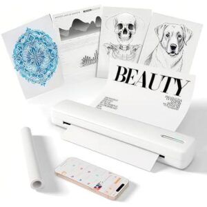 C80(无墨/便携式)A4热敏打印机(白) 50%OFF