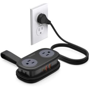 ORICO Travel Power Strip PD20W with 4 AC Outlets 3 USB Ports (1 USB-C) 46%OFF